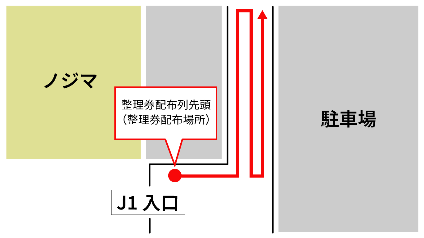 「イオンレイクタウンmori J1⼊⼝」にてスタッフが配布いたします