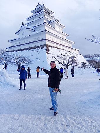 雪化粧の鶴ヶ城