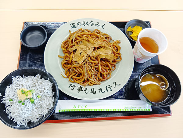 なみえ焼きそばとしらす丼